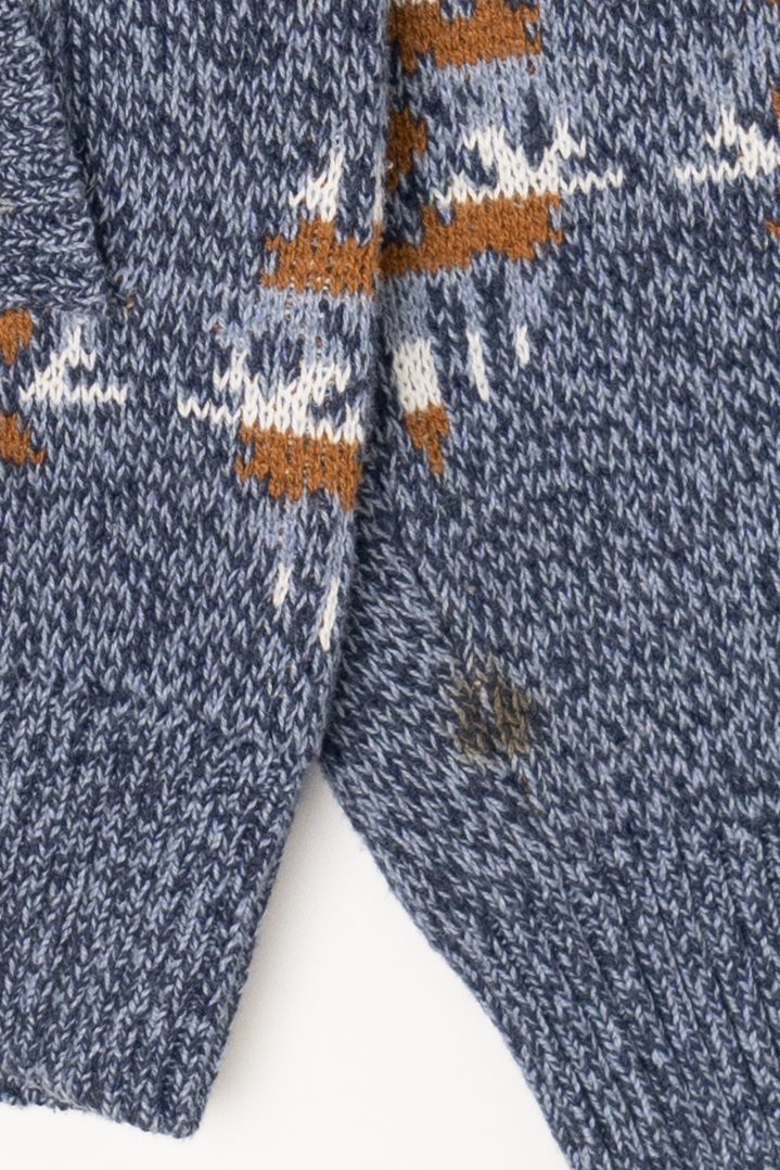 Blue Southwestern Pattern Rown Cardigan Sweater (2010s) - Image 5