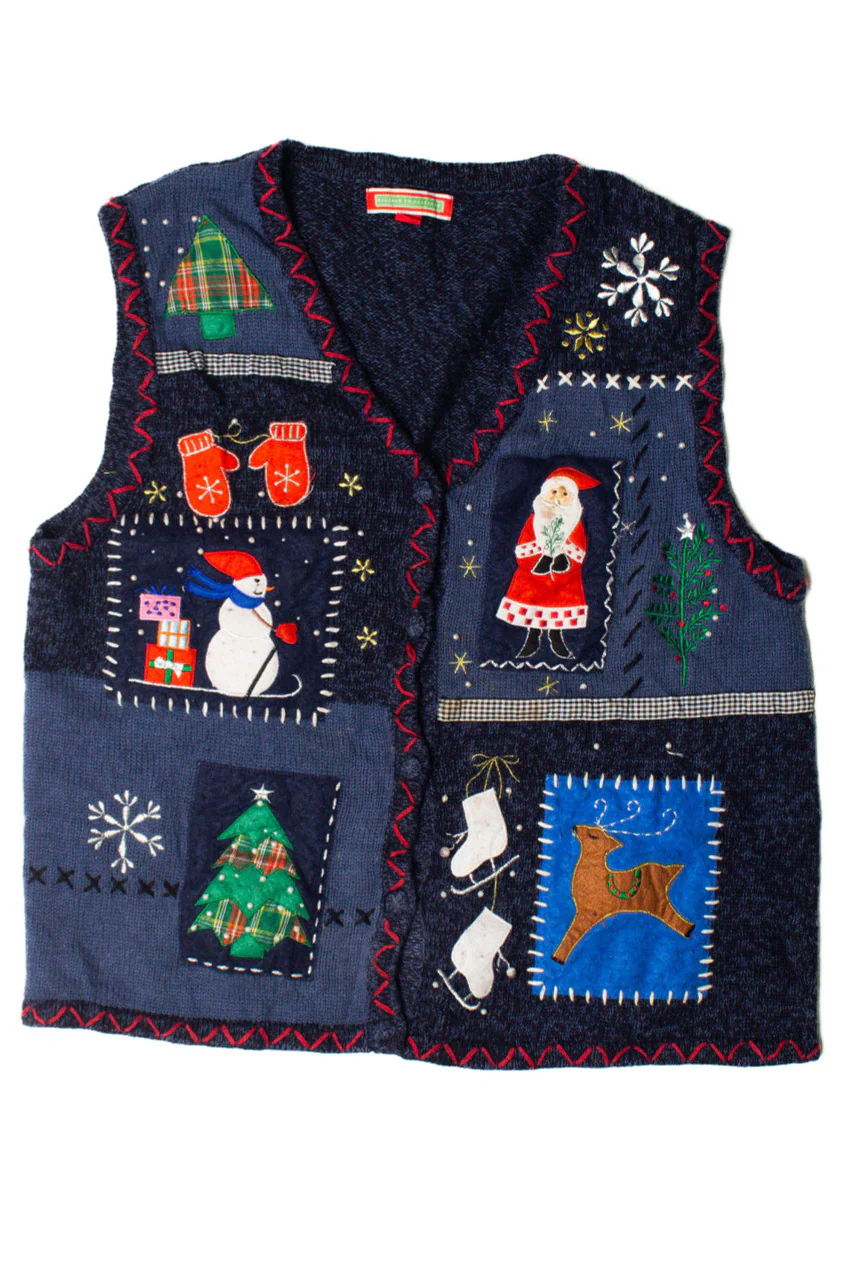 Blue Ugly Christmas Vest 59500 - Image 2