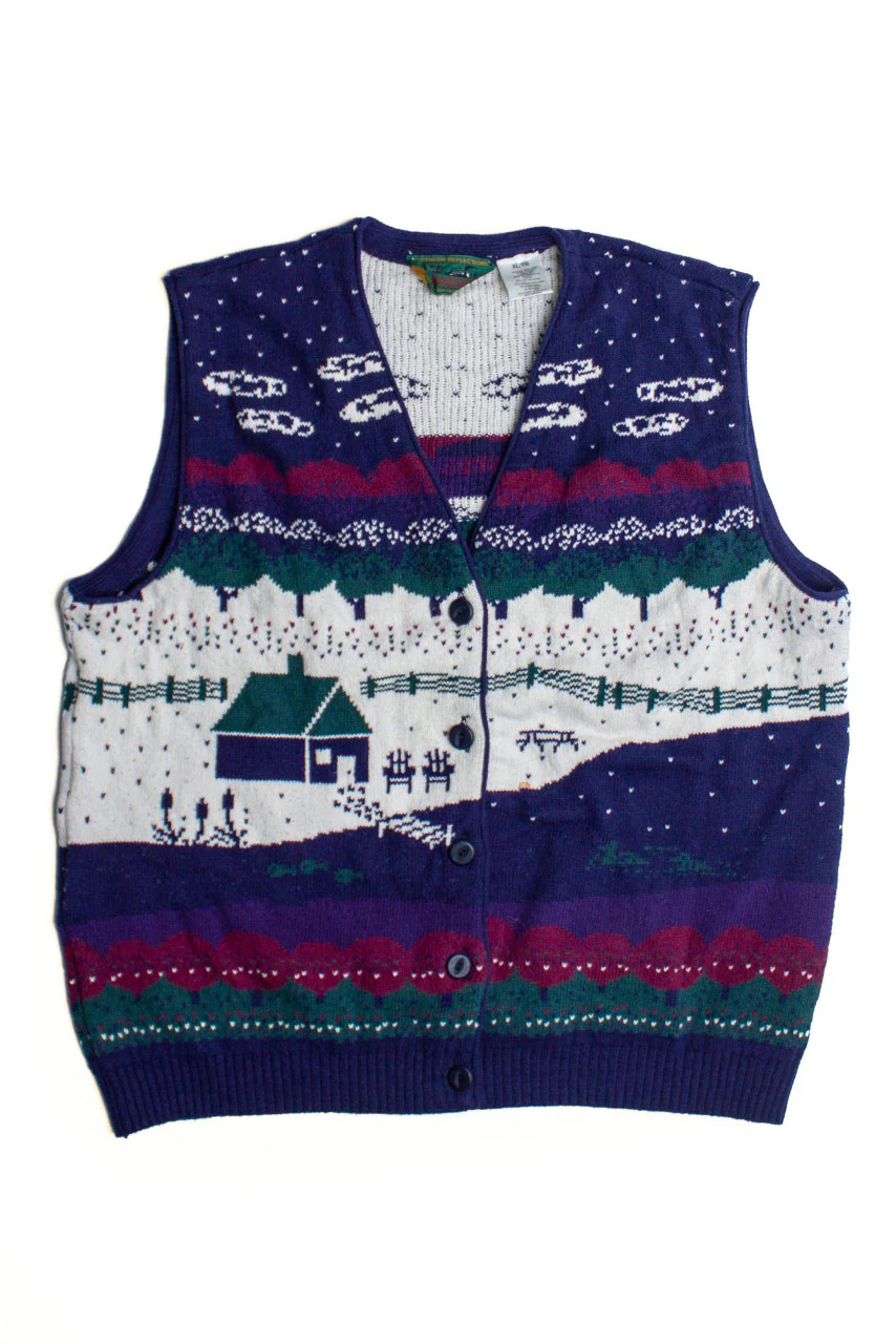 Blue Ugly Christmas Vest 60427 - Image 2