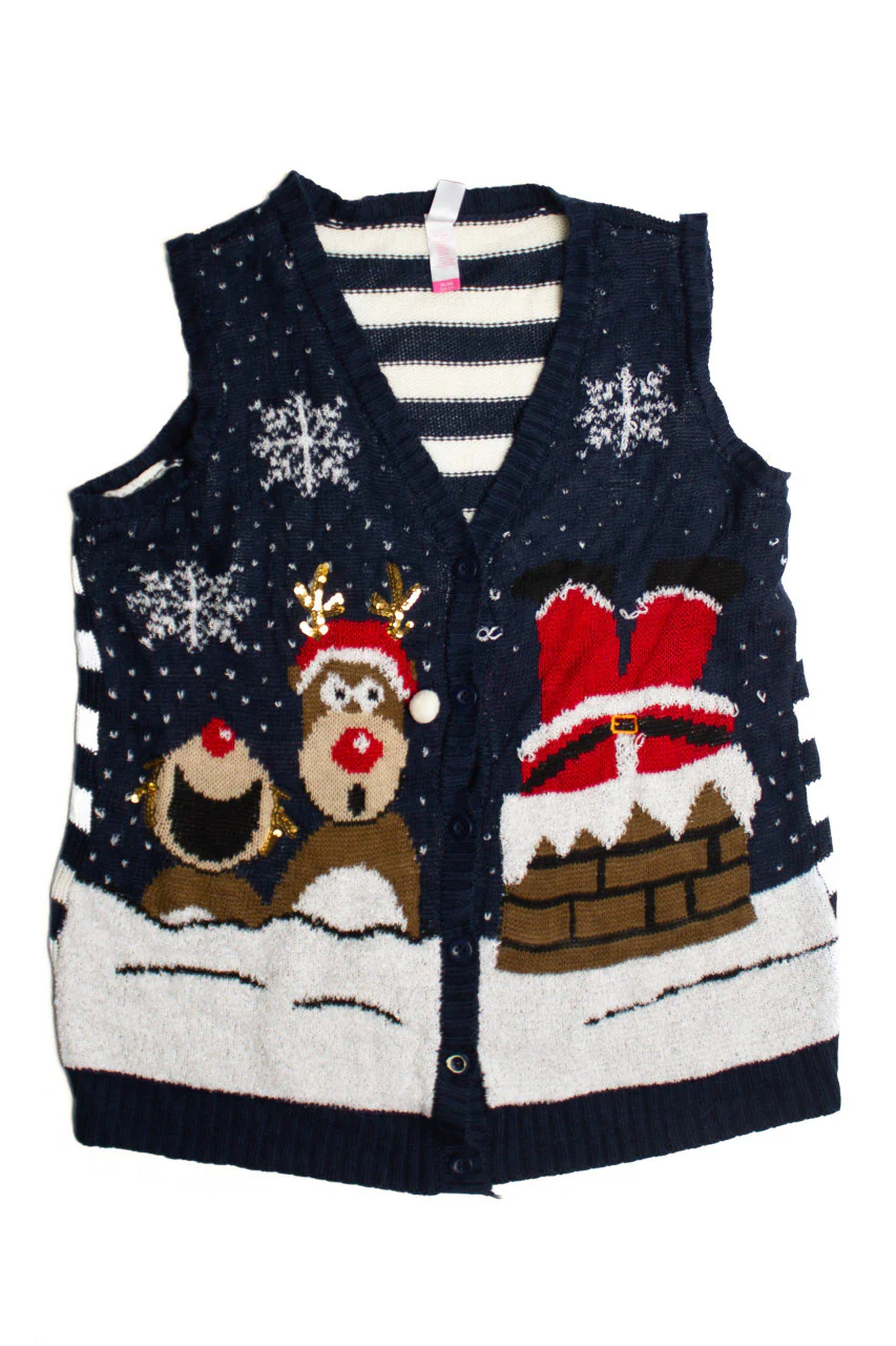 Blue Ugly Christmas Vest 60600 - Image 2