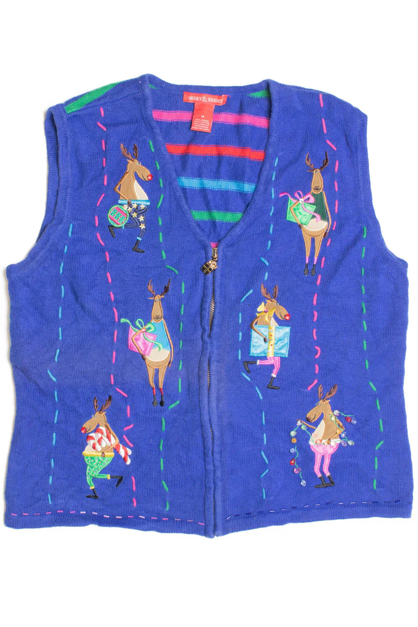 Blue Ugly Christmas Vest 61299 - Image 2