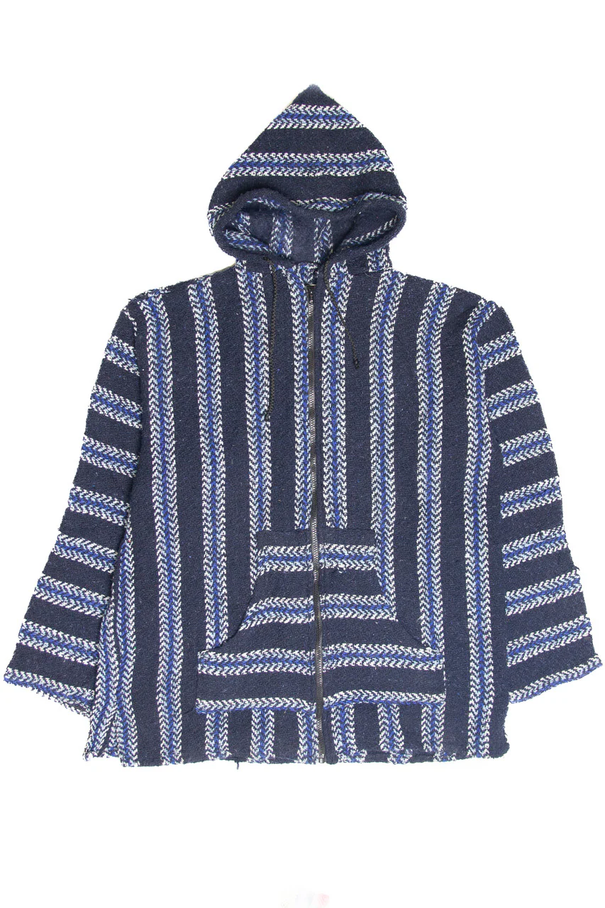 Blue Zip-Up Baja Hoodie - Image 2