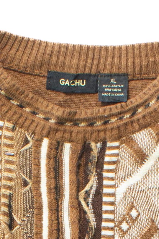 Brown Gachu Coogi Style 80s Sweater 4390 - Image 2