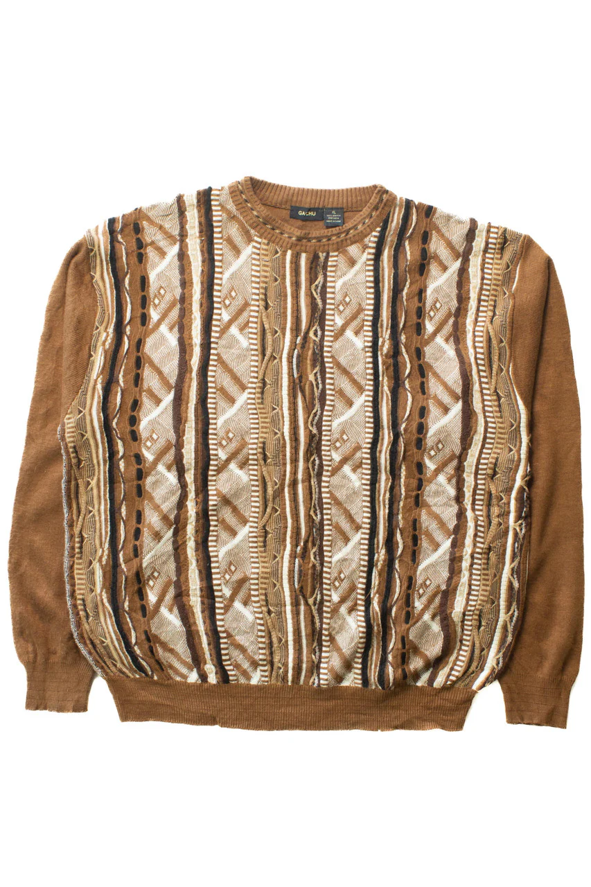 Brown Gachu Coogi Style 80s Sweater 4390 - Image 3