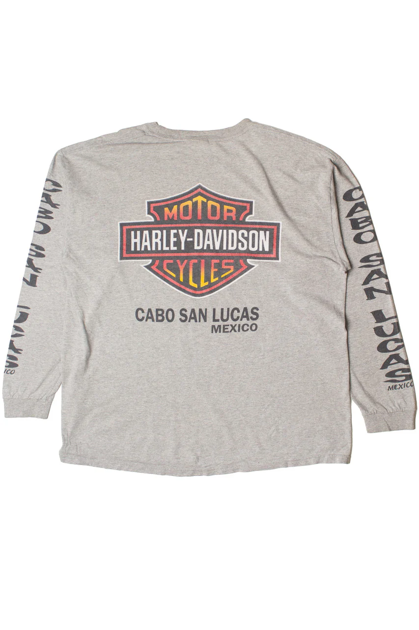 Cabo San Lucas Mexico Long Sleeve Harley Davidson T-Shirt - Image 4
