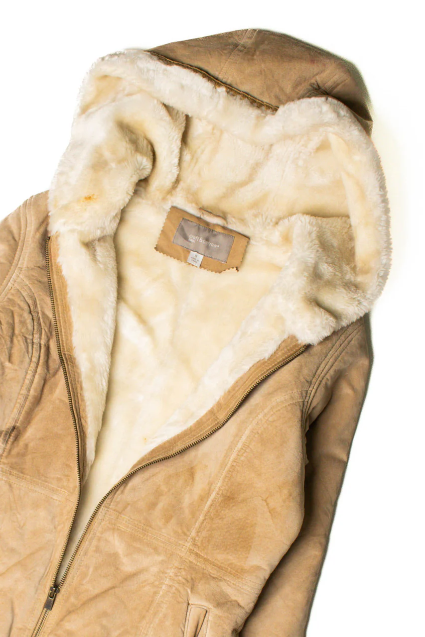 Camel Brown Croft & Barrow Fur Lined Winter Coat - Image 2