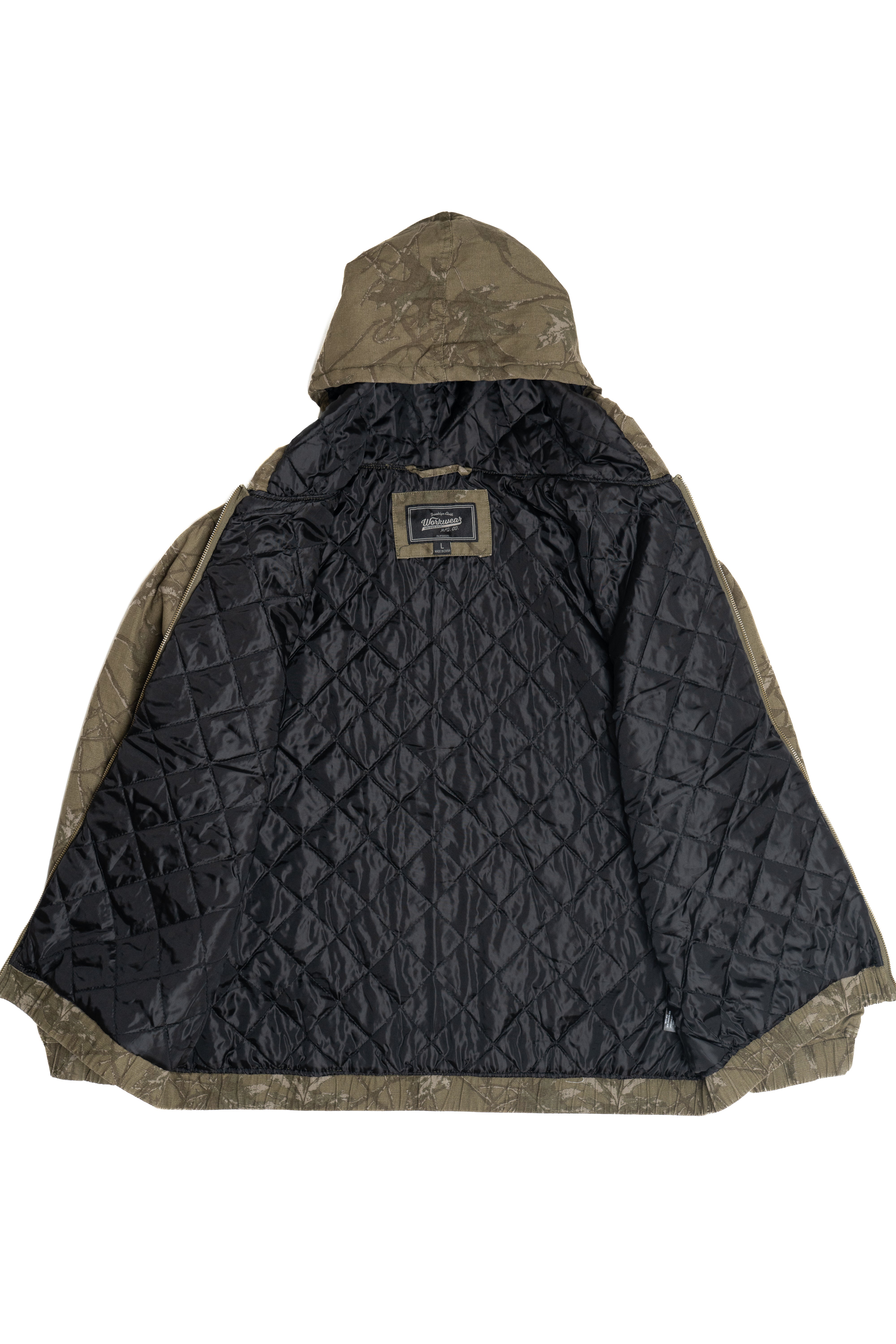 Camo Quilted Lining Zip-Up Hoodie - Image 6