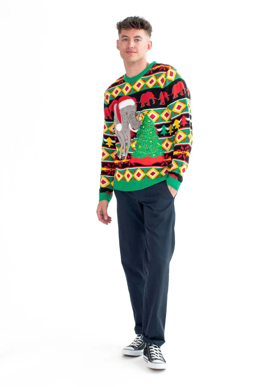 Celebration Elephant Pullover Sweater - Image 2