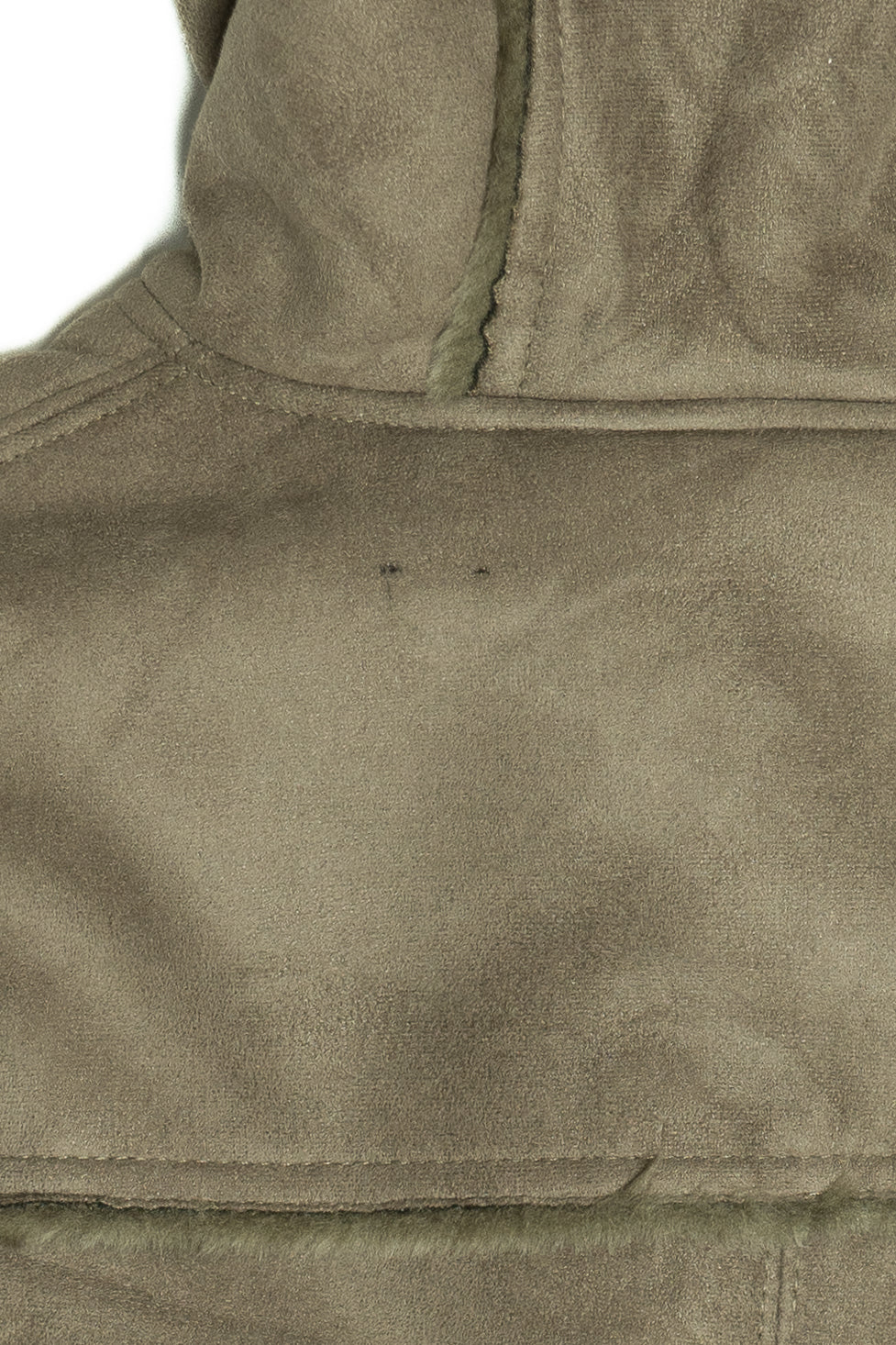 Chadwick's Sage Green Faux Suede Fur Coat - Image 6