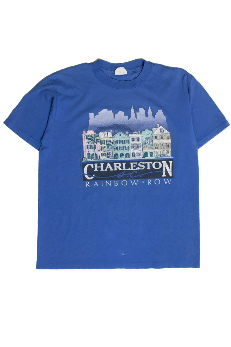 Charleston South Carolina Rainbow Row T-Shirt - Image 2