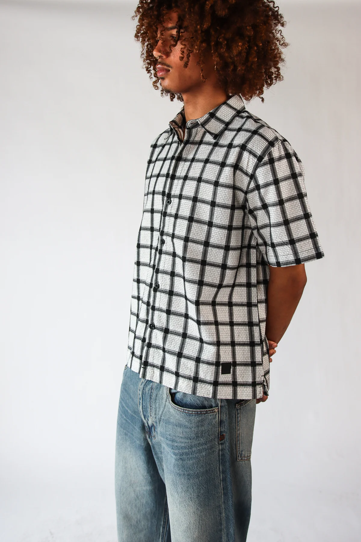 Checker Plaid Button Up Shirt - Image 3