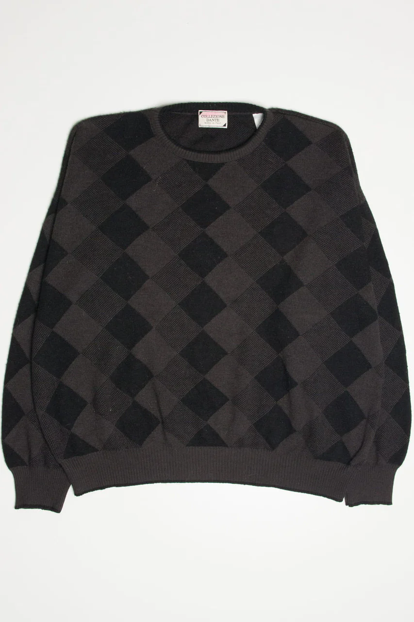 Checkered Argyle 80s Sweater - Image 2