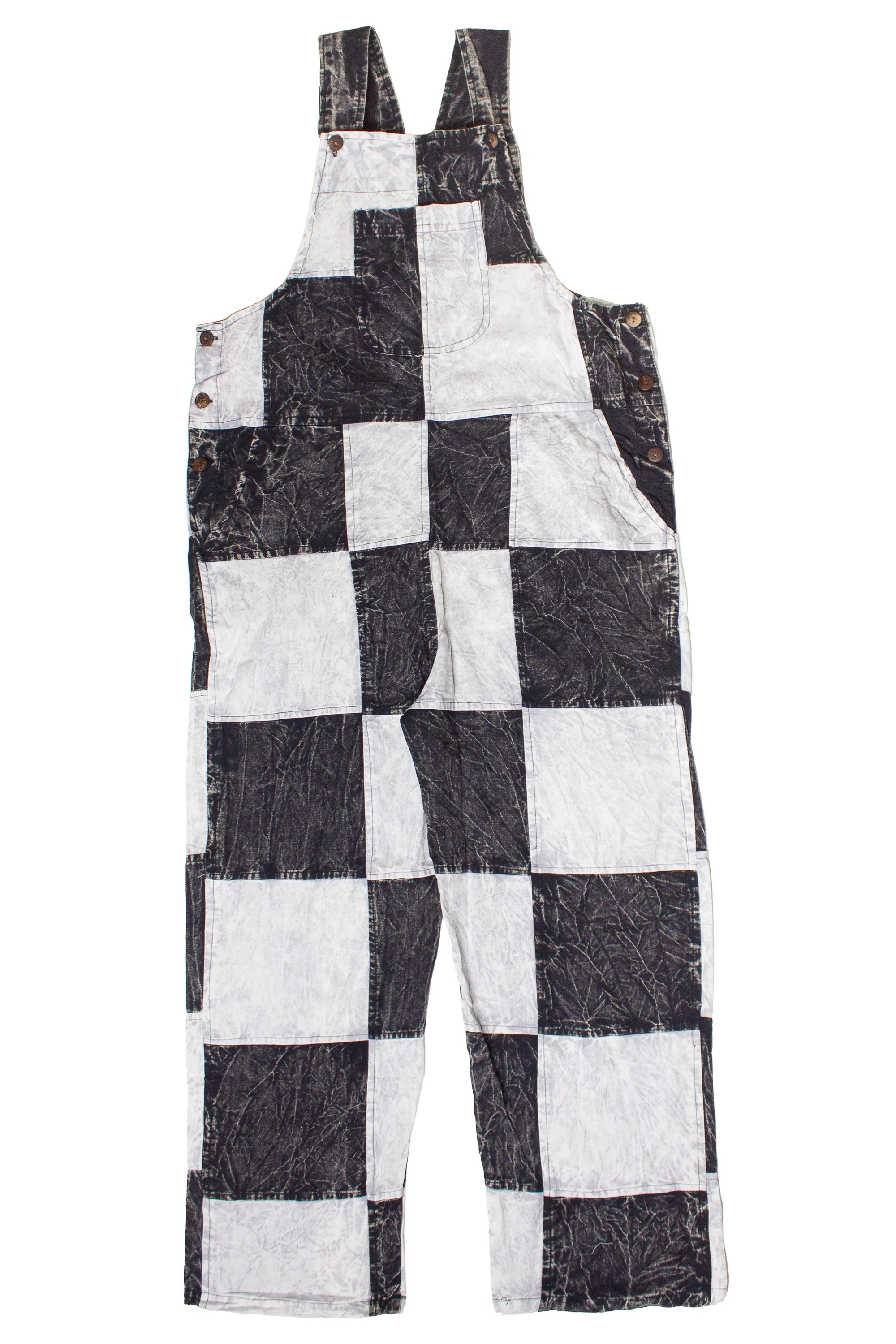 Checkered Patchwork Overalls - Image 4