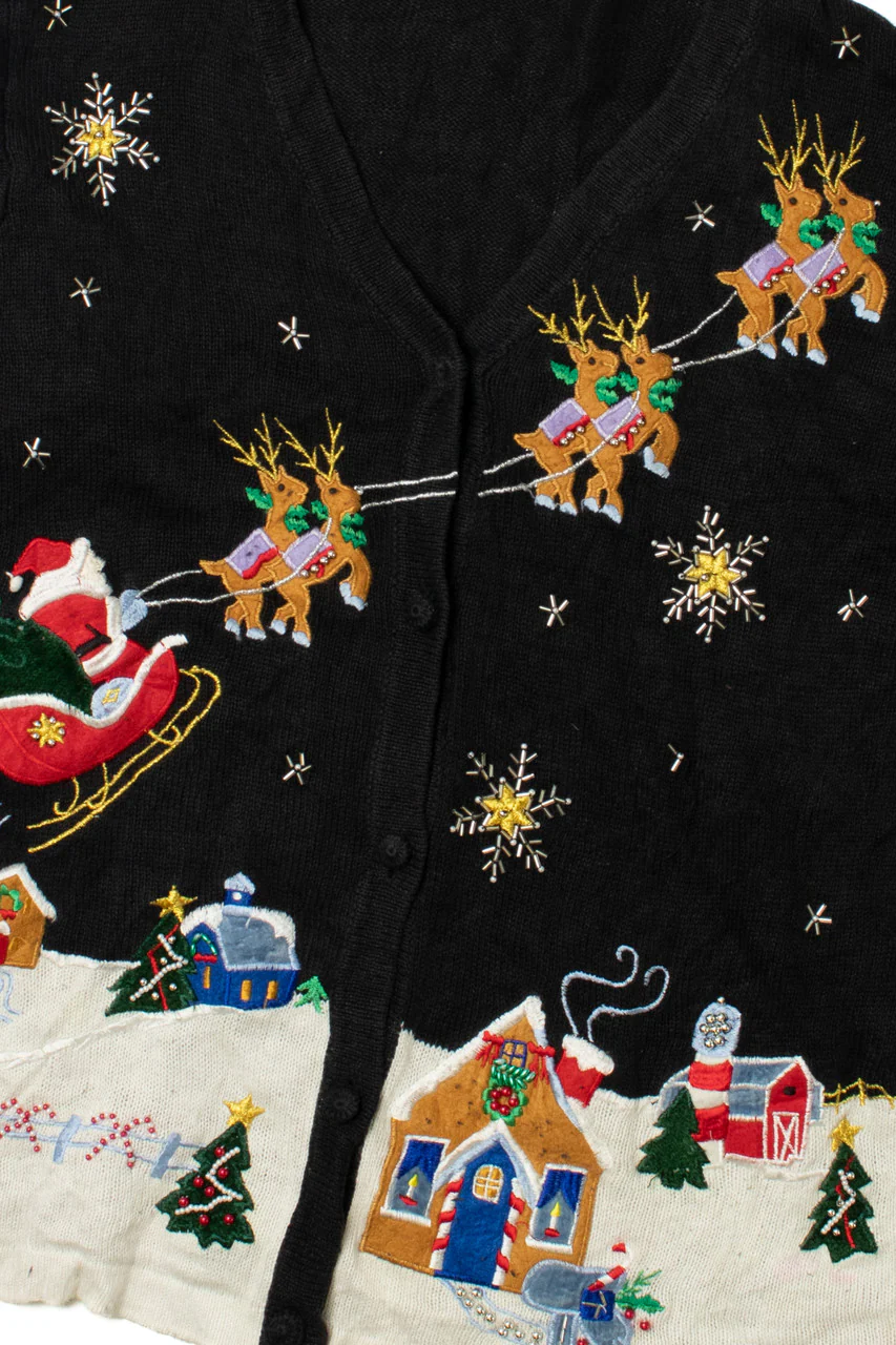 Christmas Night Sky Ugly Christmas Cardigan 61533 - Image 2
