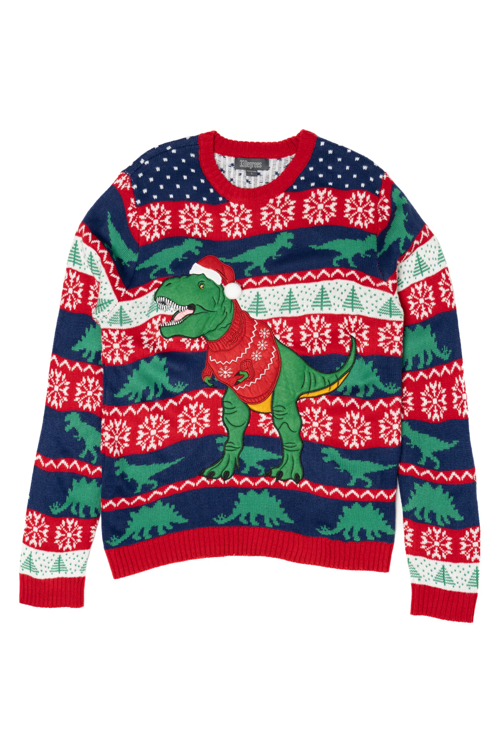 Christmas Sweater On A T-Rex Sweater - Image 3