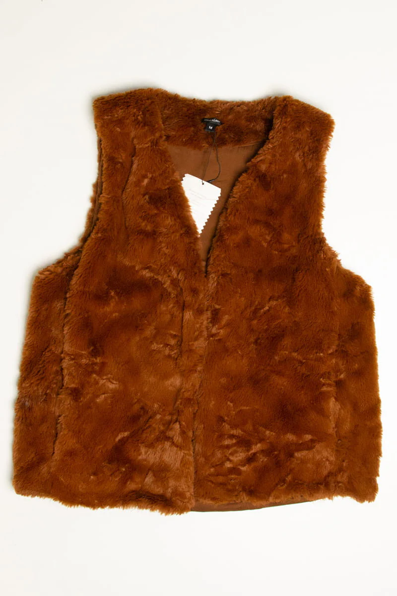 Cinnamon Stella & Dot Faux Fur Vest - Image 2