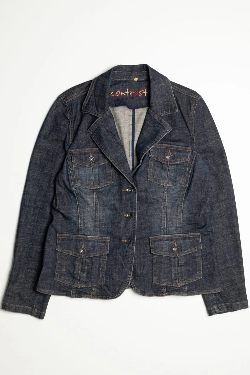 Contrast Denim Jacket 1 - Image 3