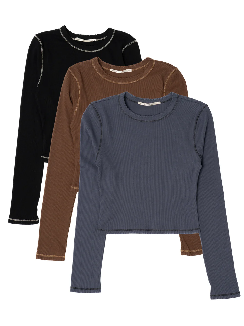 Contrast Stitch Long Sleeve Tee - Image 2