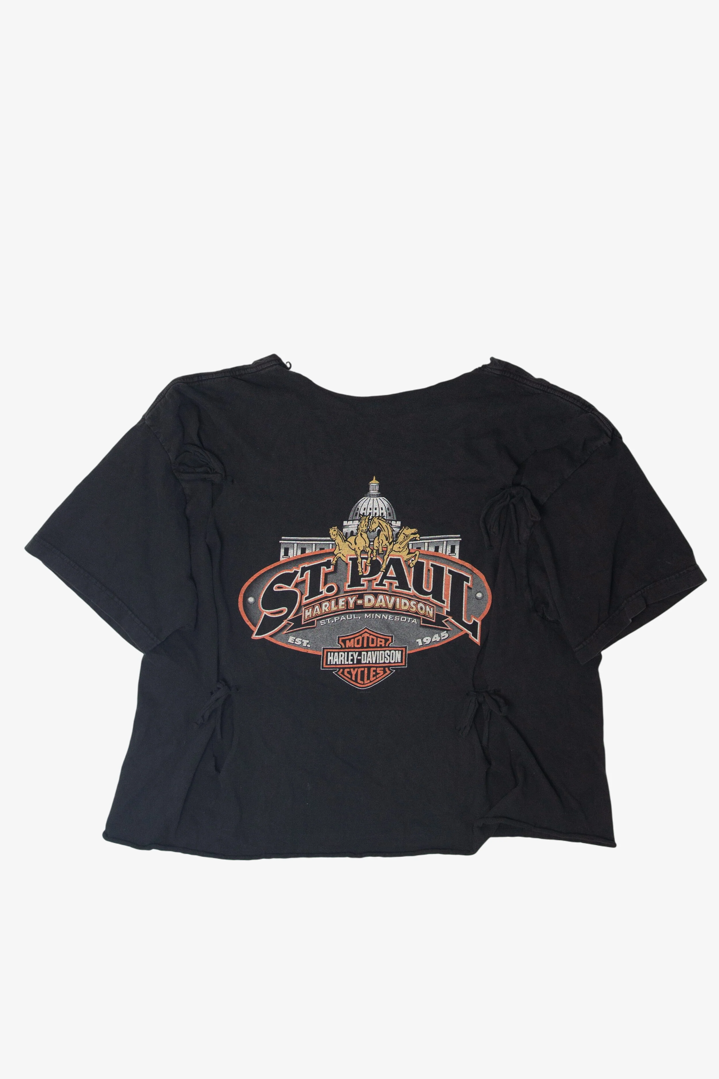 Cutoff Thrashed Tied St.Paul Minnesota Harley Davidson T-Shirt - Image 2