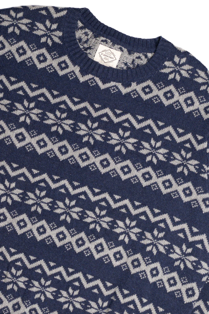 Dark Blue Fair Isle Sweater 1003 - Image 2