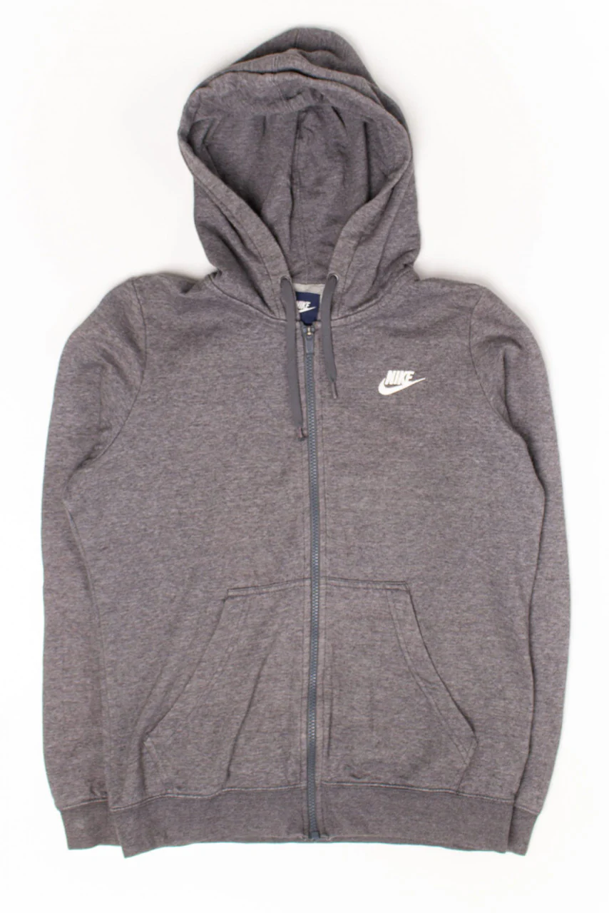 Dark Gray Nike Zip Hoodie (2000s) - Image 2