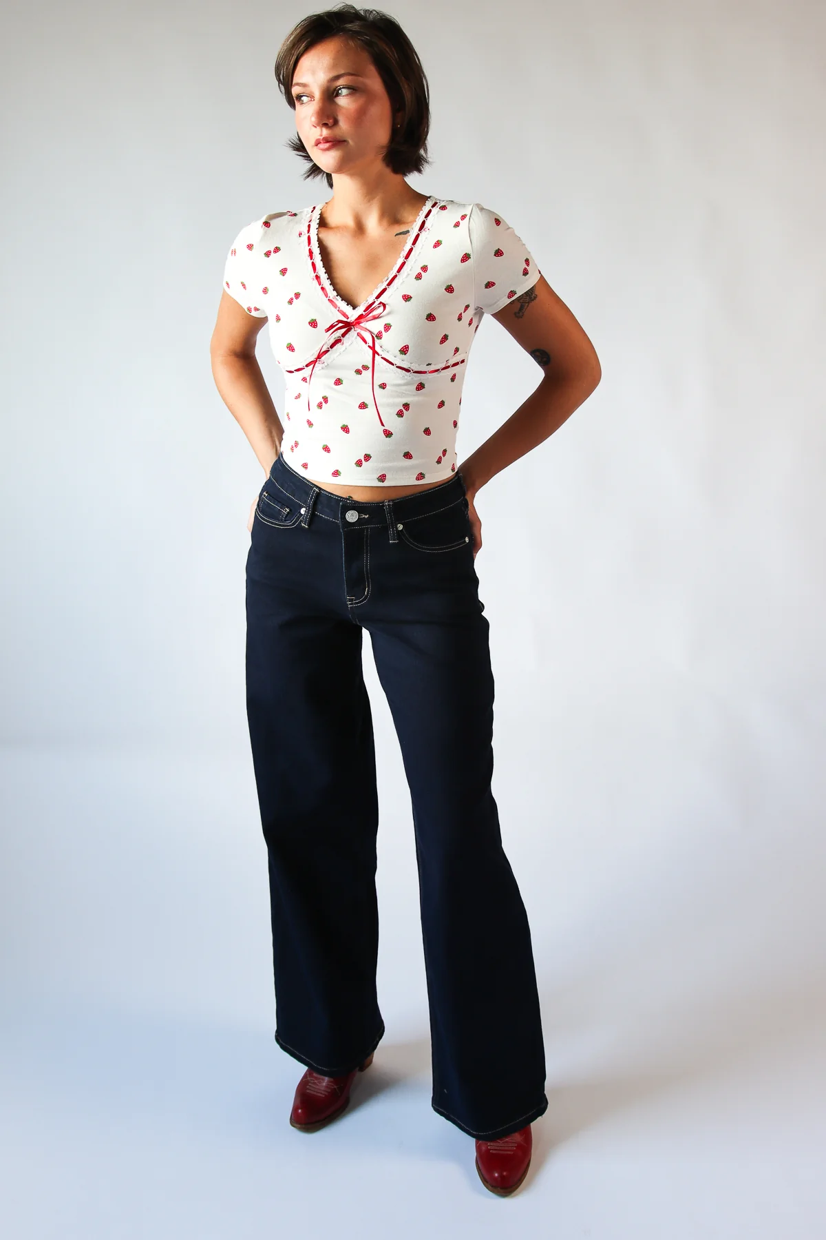 Dark Wash Wide Leg Jeans