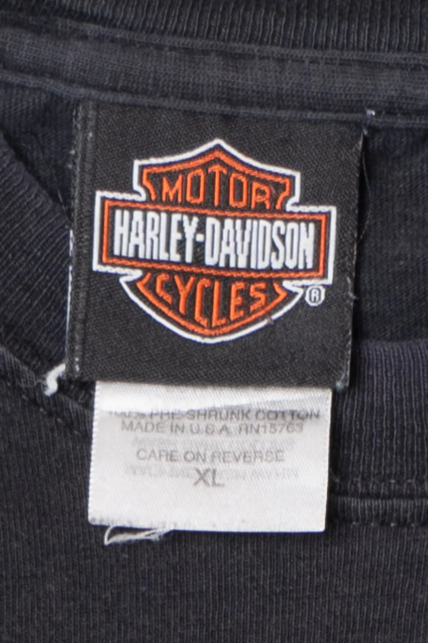 "Davis 10th Anniversary" Burlington, NC Harley Davidson T-Shirt - Image 4
