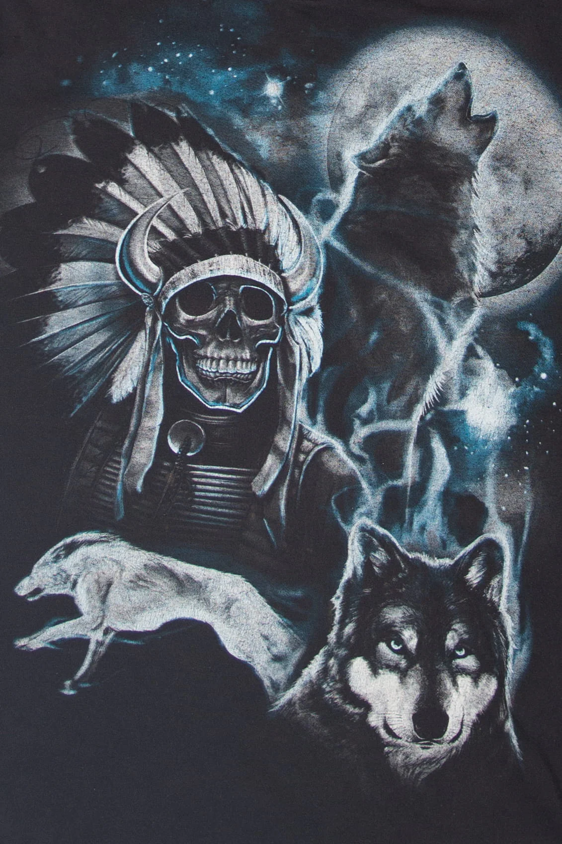 Delta Wolves And Skeleton T-Shirt - Image 2