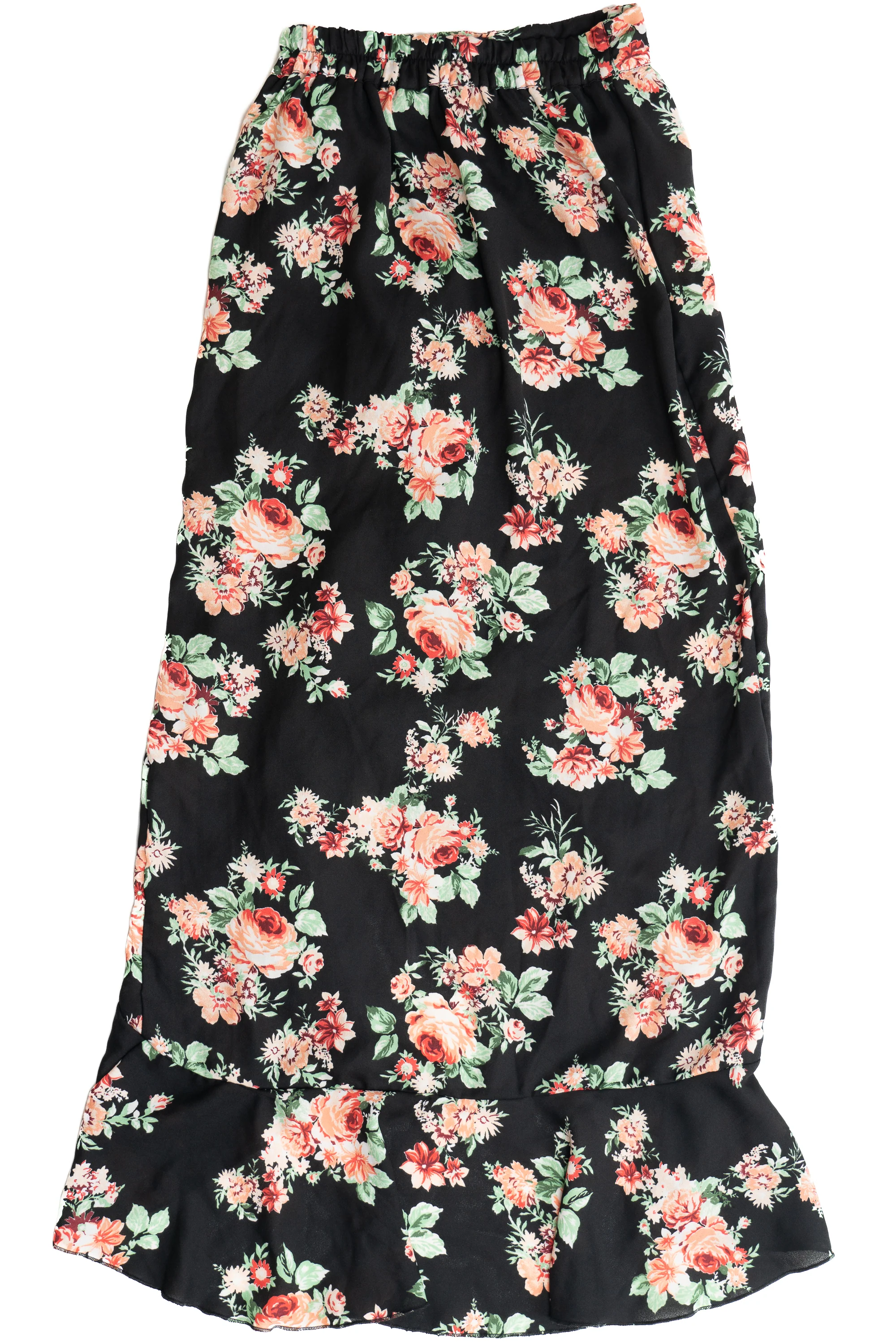 Derek Heart Roses Elastic Waist Maxi Skirt - Image 3