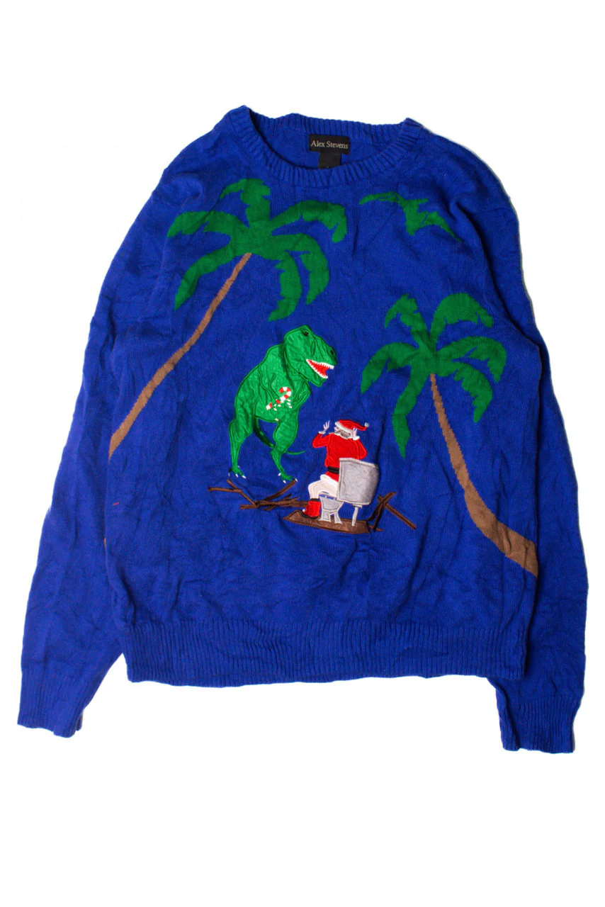 Dino Attack! Ugly Christmas Pullover 59465 - Image 2