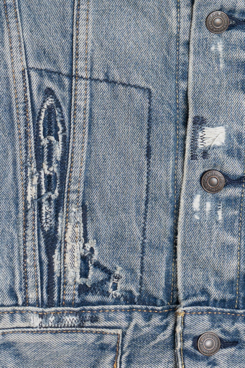 Distressed Levi's Denim Jacket 1576 - Image 3