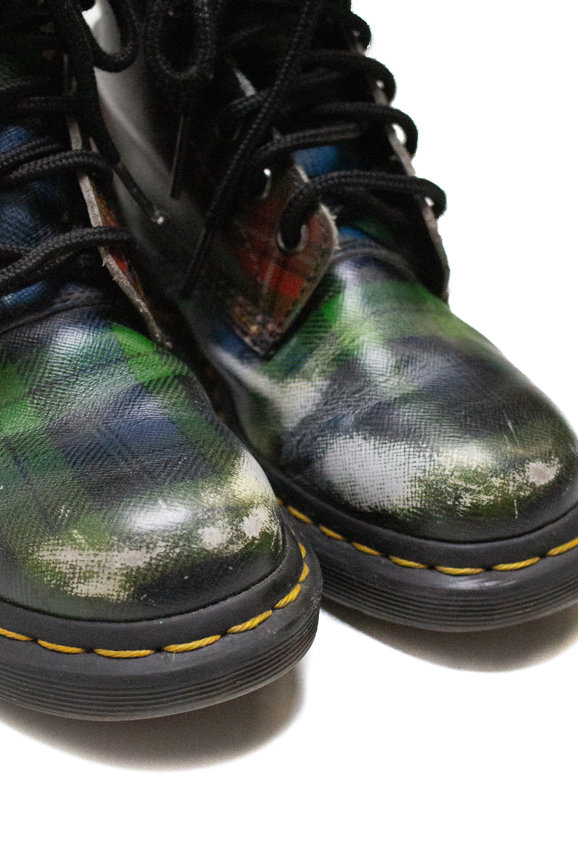 Dr. Martens 1460 Tartan Plaid Leather Lace Up Boots Women's Sz 5 - Image 4