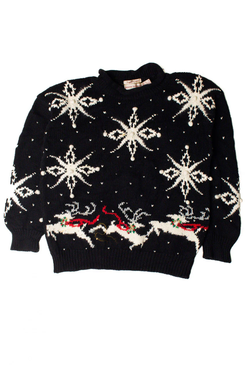 Dressed Up Reindeer Ugly Christmas Pullover 59428