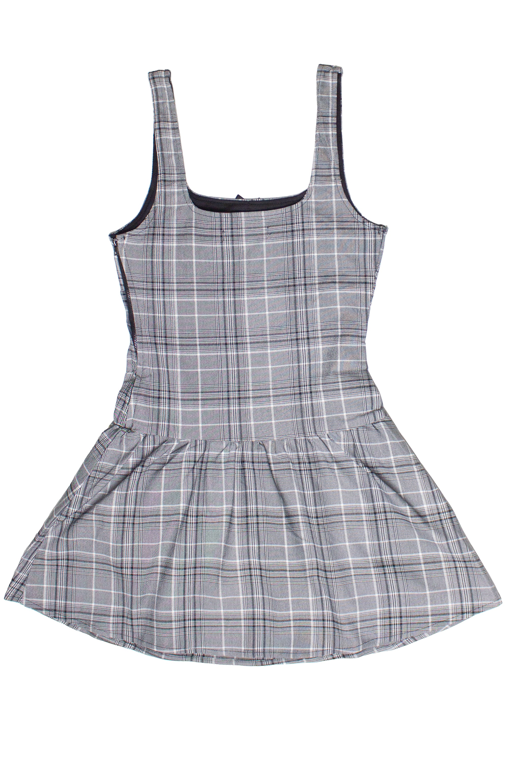 Drop Waist Plaid Mini Skort Dress - Image 10