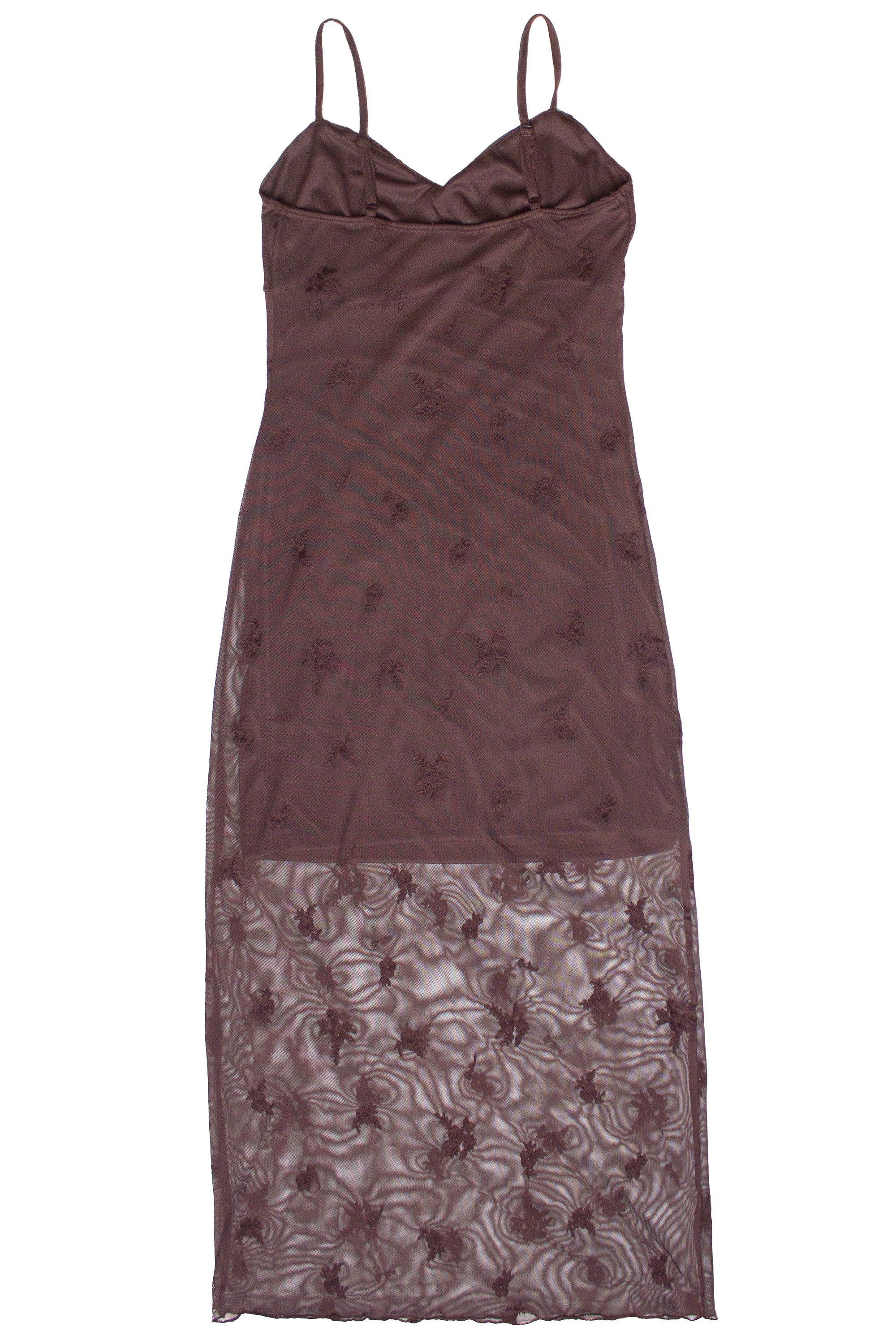 Embroidered Floral Mesh Midi Dress - Image 6