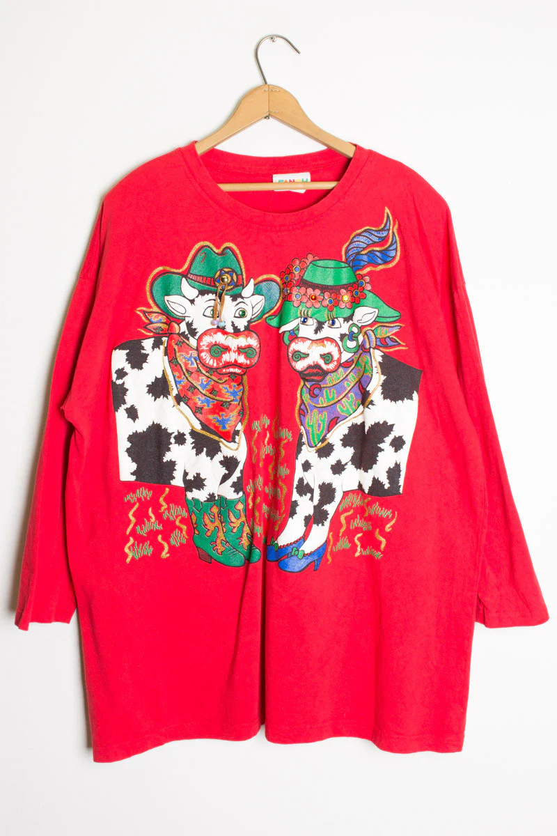 Fancy Cow Long Sleeve Shirt - Image 2