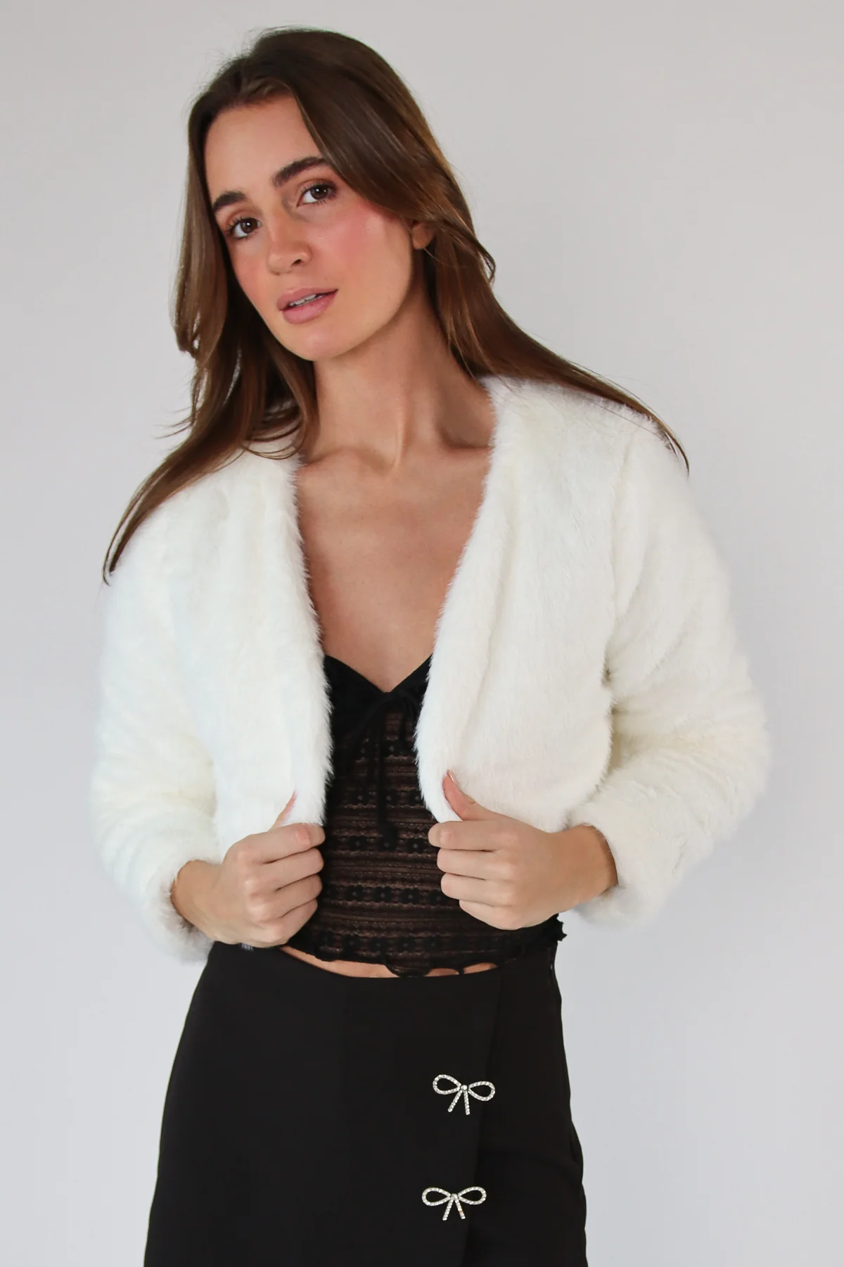 Faux Fur Bolero Jacket