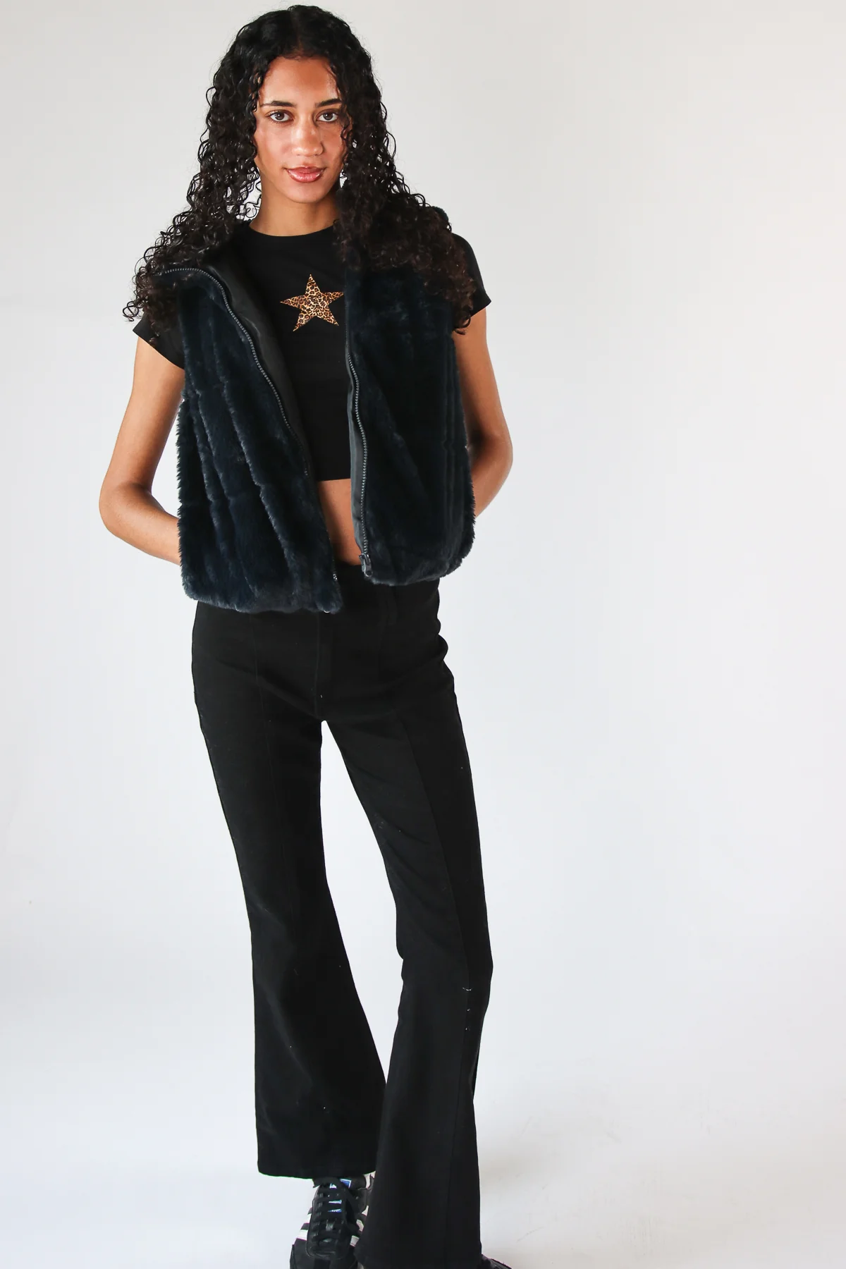 Faux Fur Hooded Vest - Image 6