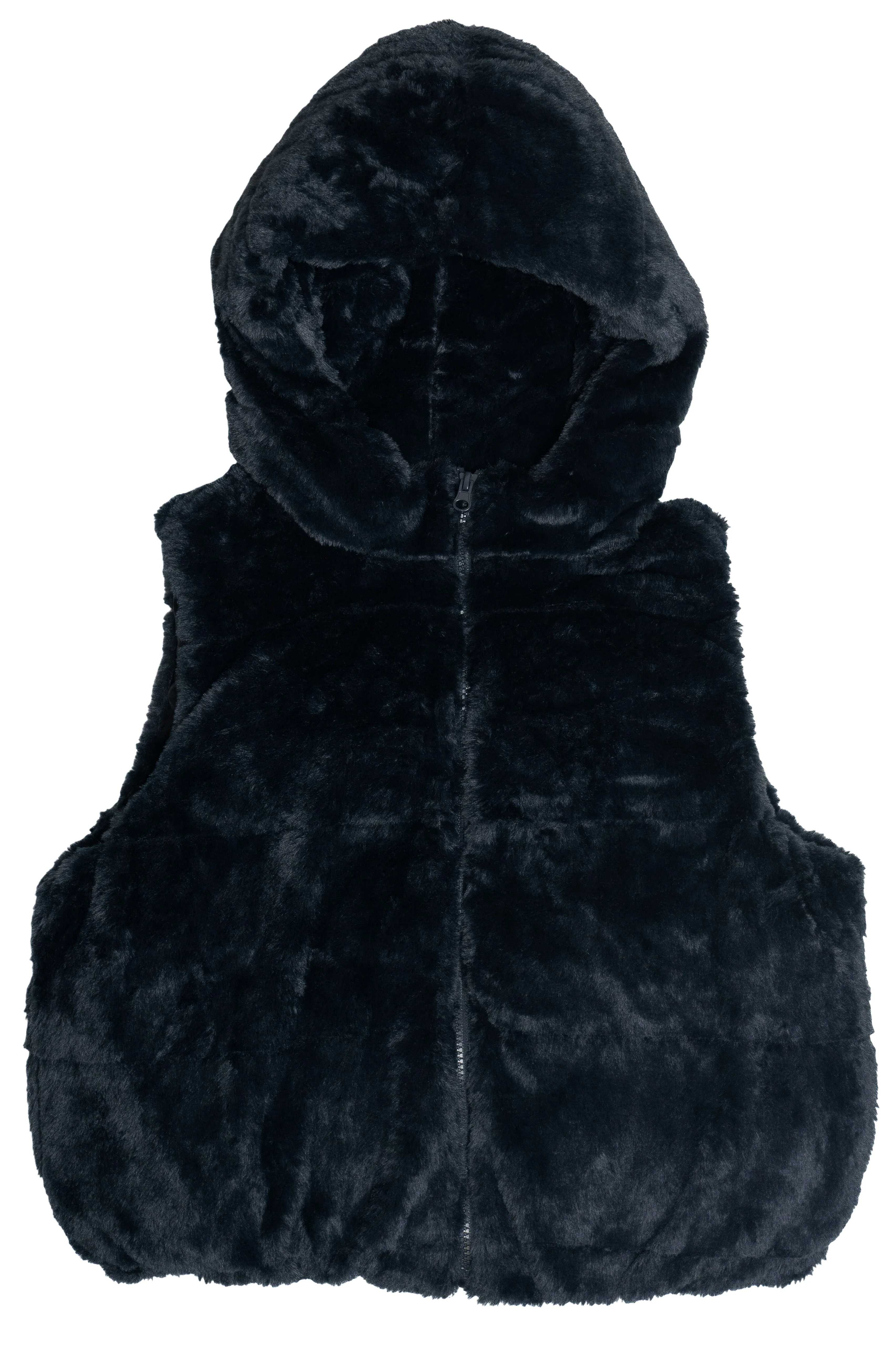 Faux Fur Hooded Vest - Image 9