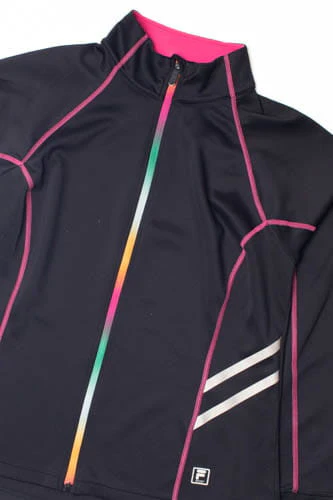FILA Sport Rainbow Zipper Pink Stitch Lightweight Jacket