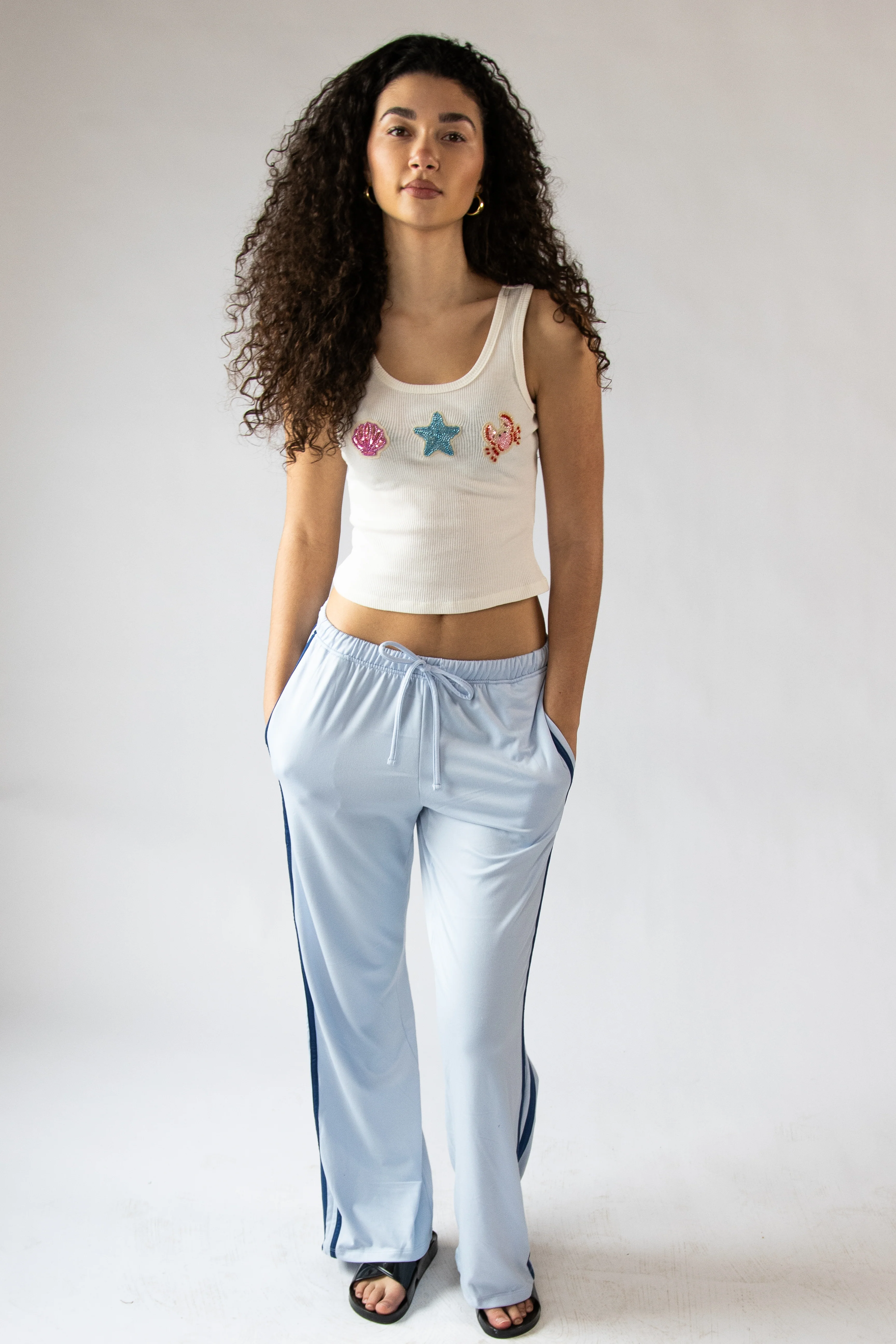 Fleece Lined Side Stripe Track Pants - Image 4