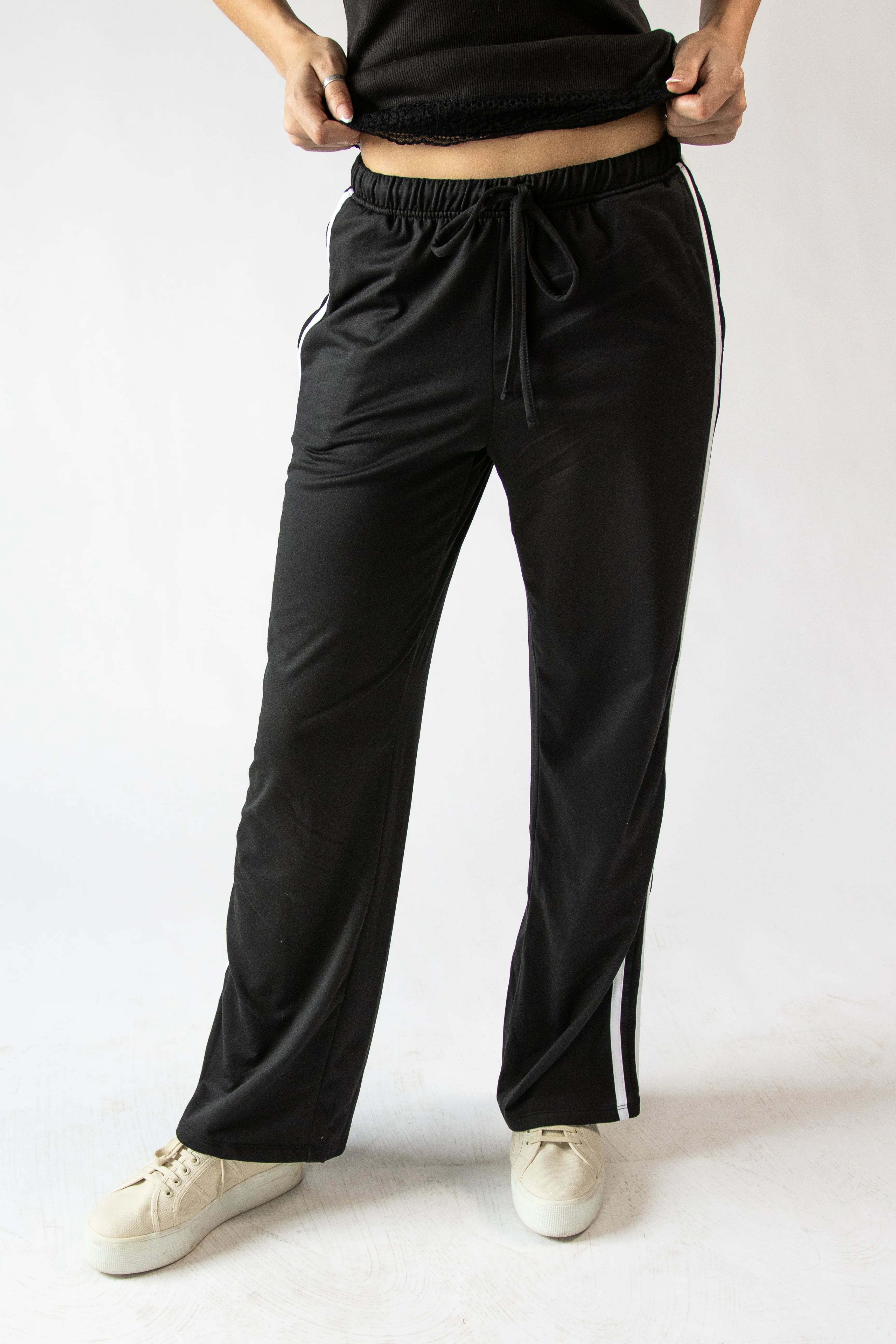 Fleece Lined Side Stripe Track Pants - Image 9