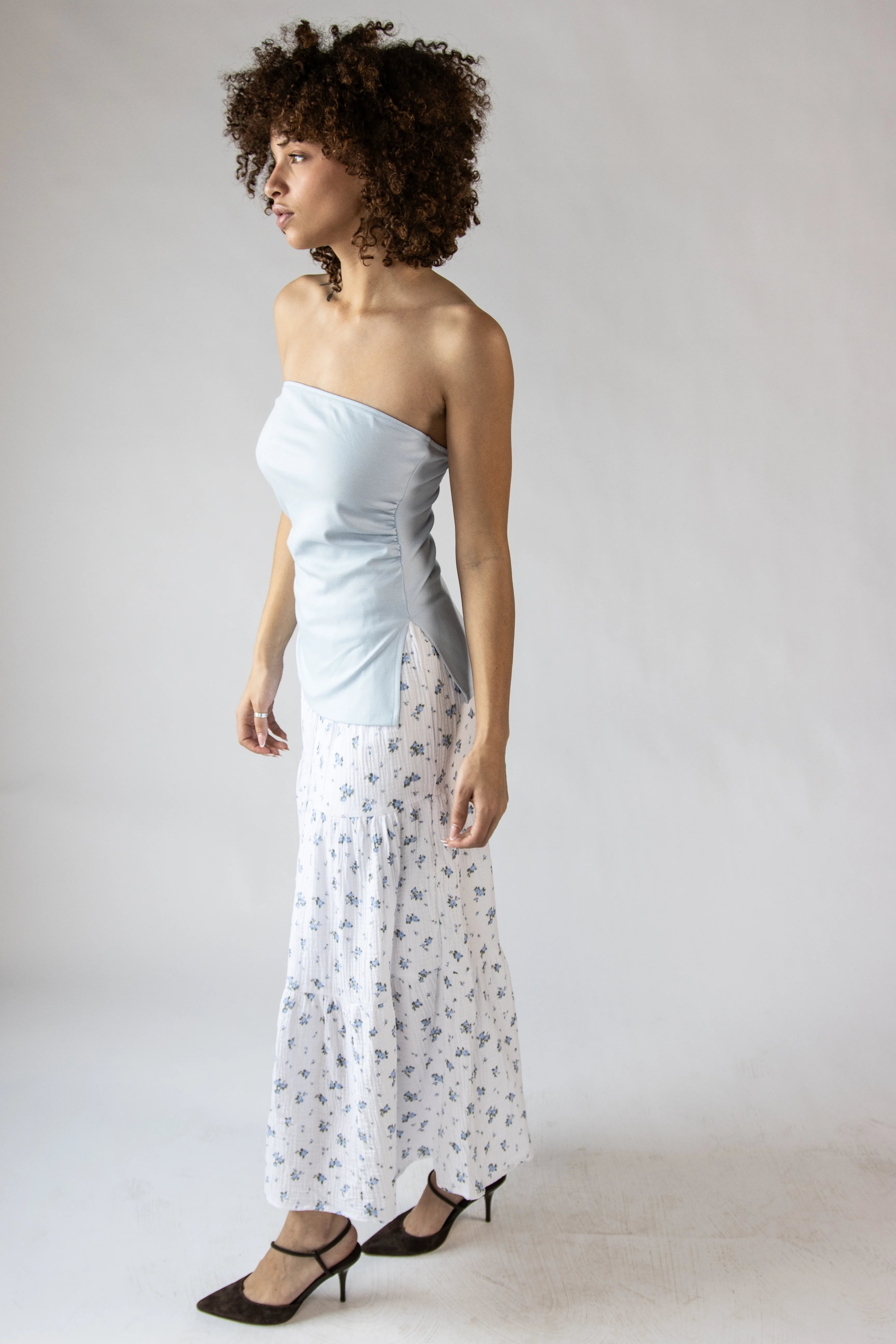 Gauze Tiered Maxi Skirt - Image 2