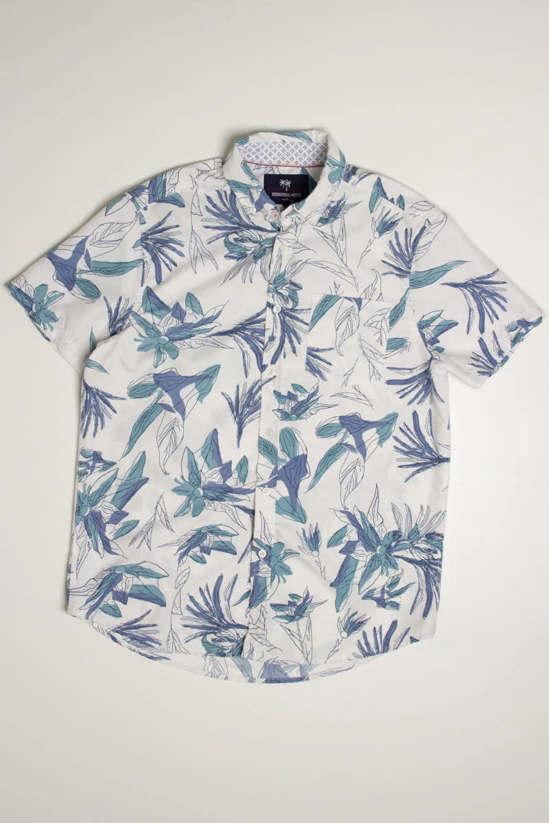 Floral Sketch International Report Hawaiian Shirt - Image 2