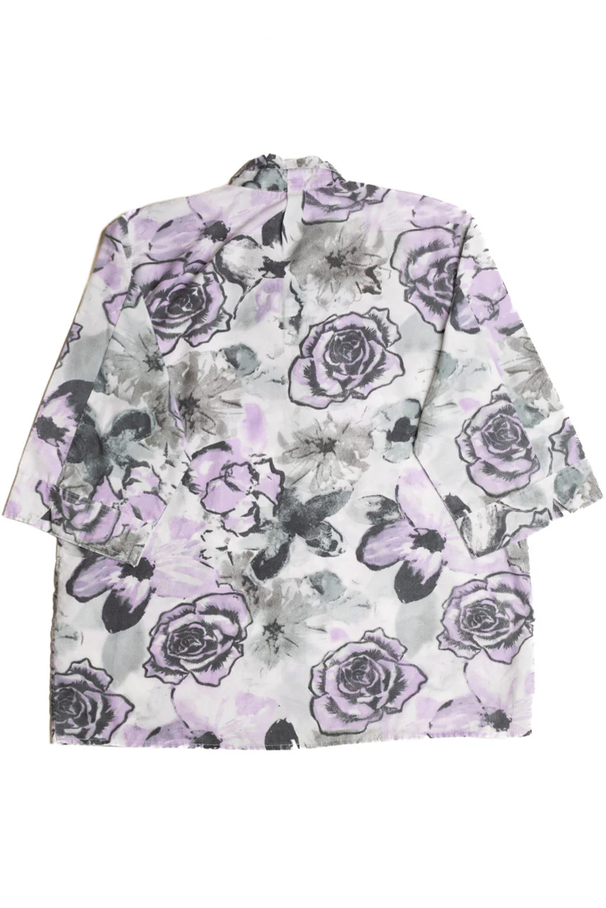 Flower Patterned Button Up Shirt