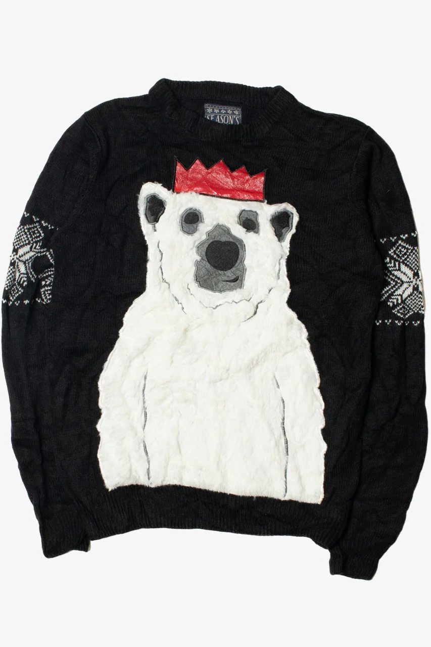 Fluffy Polar Bear Ugly Christmas Pullover 61703