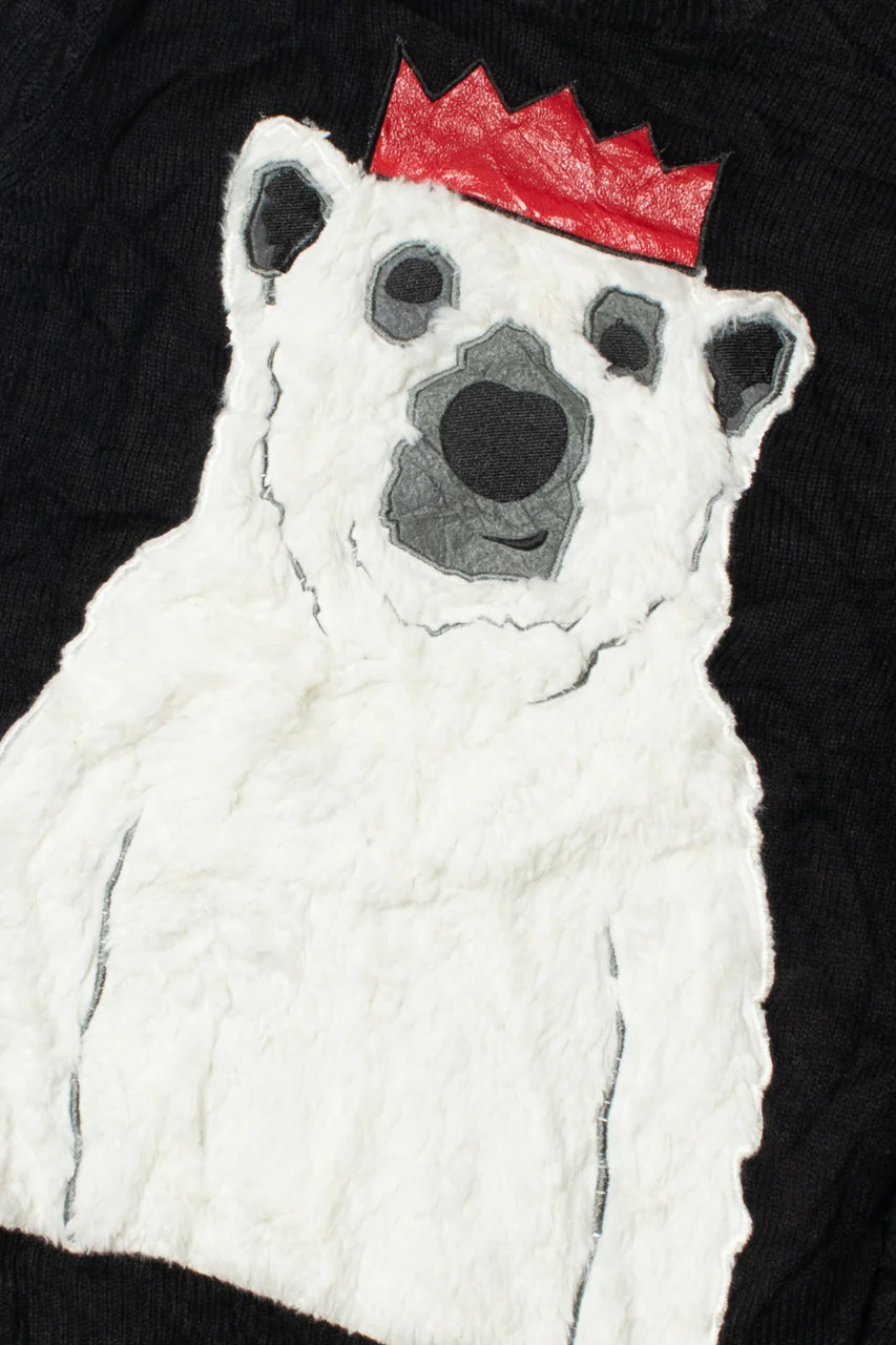 Fluffy Polar Bear Ugly Christmas Pullover 61703 - Image 2