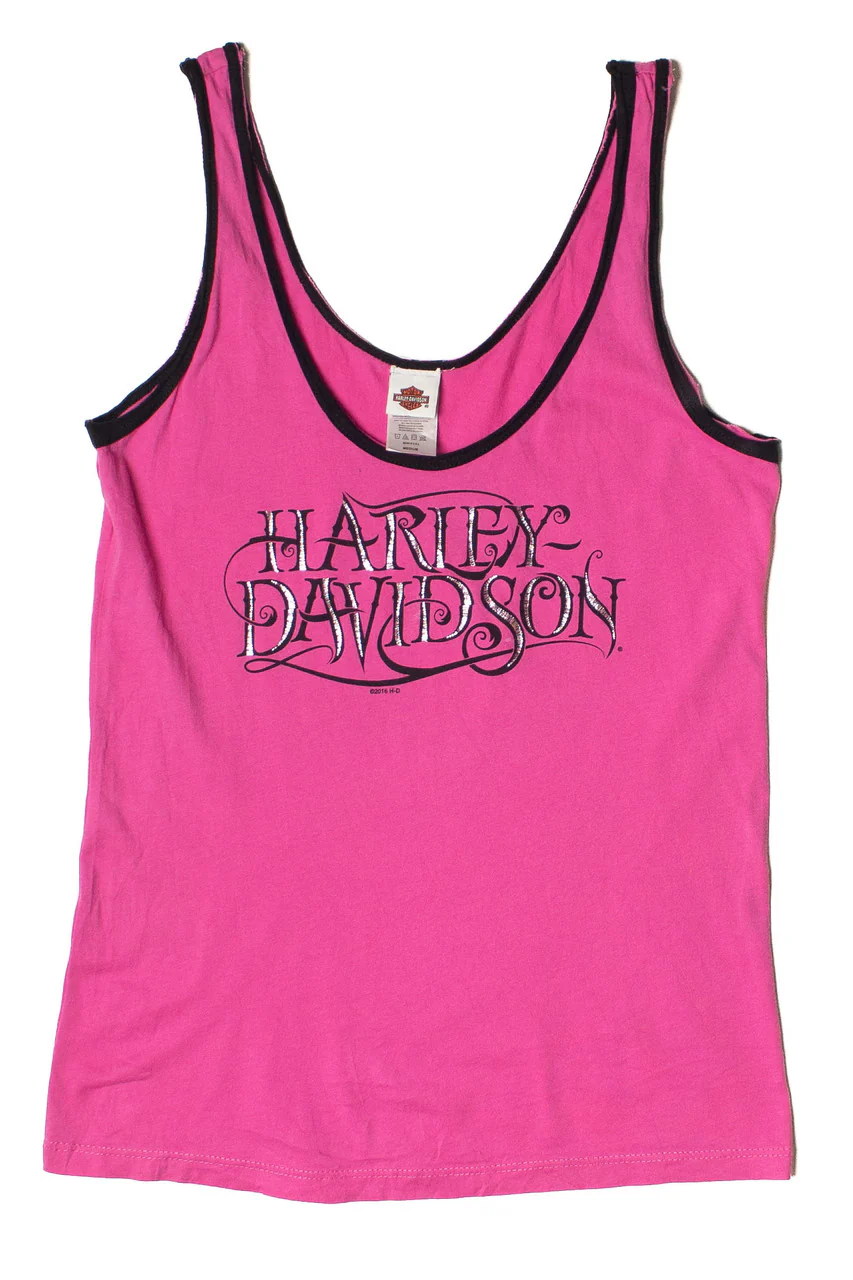 Franklin Tennessee Pink Harley Davidson Tank Top (2016) - Image 3