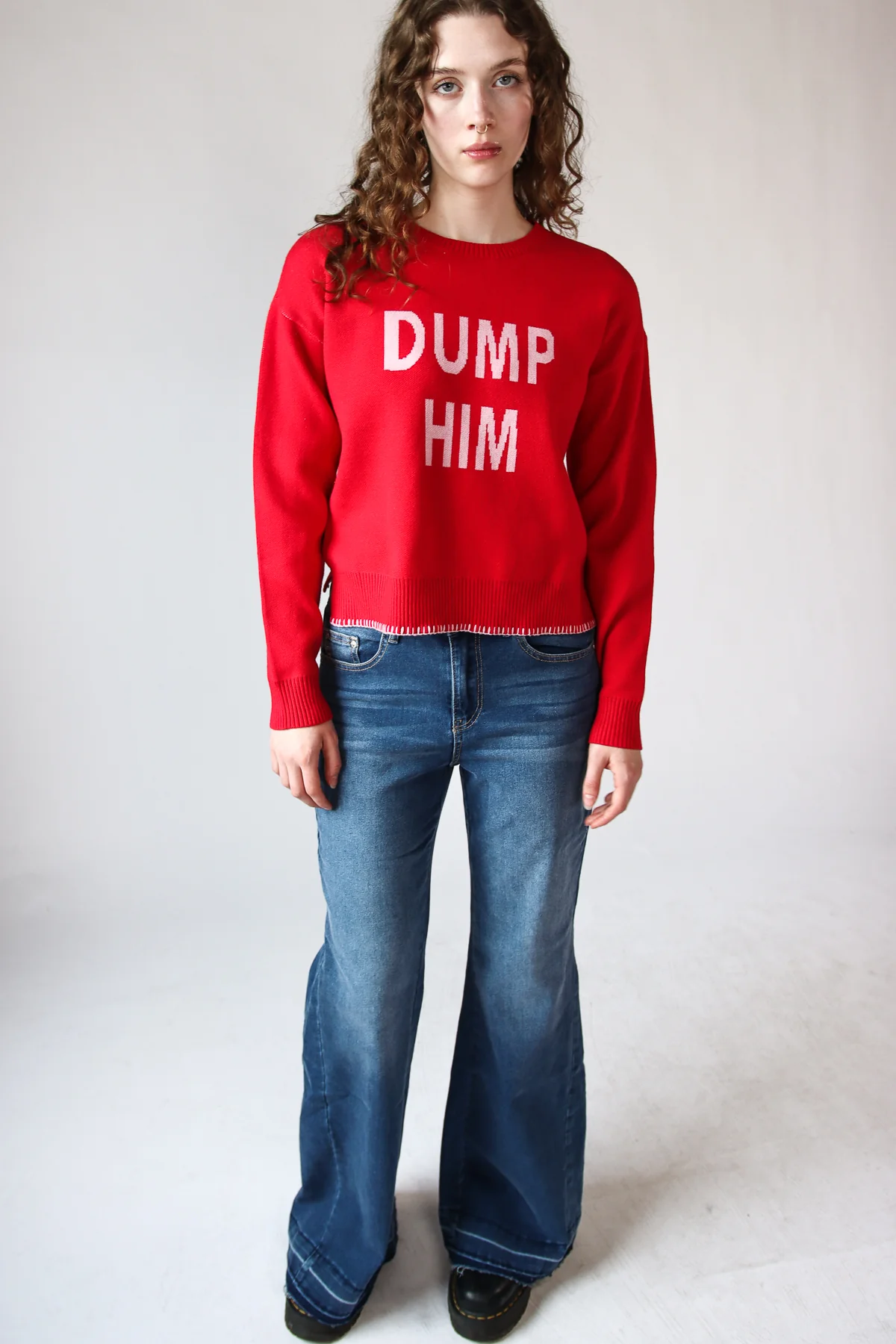 Frayed Bell Bottom Jeans - Image 2