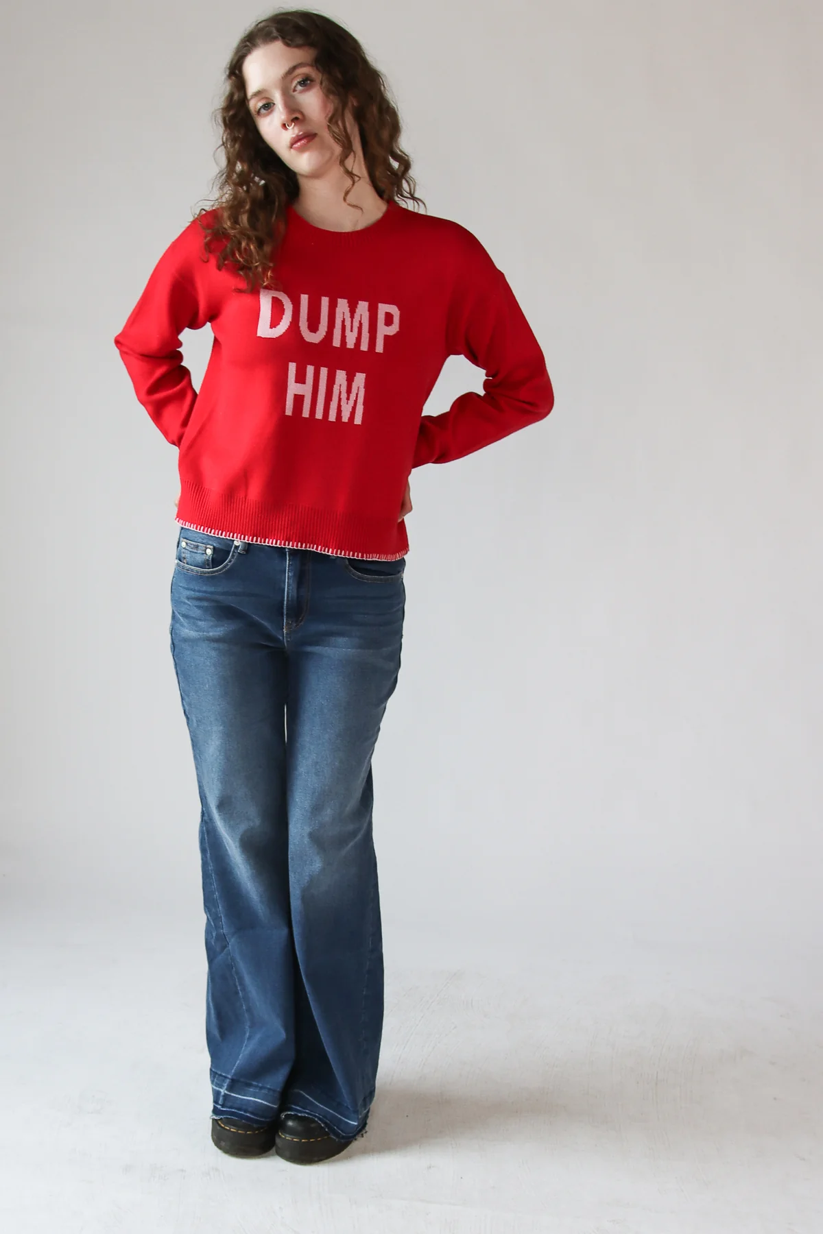 Frayed Bell Bottom Jeans - Image 5
